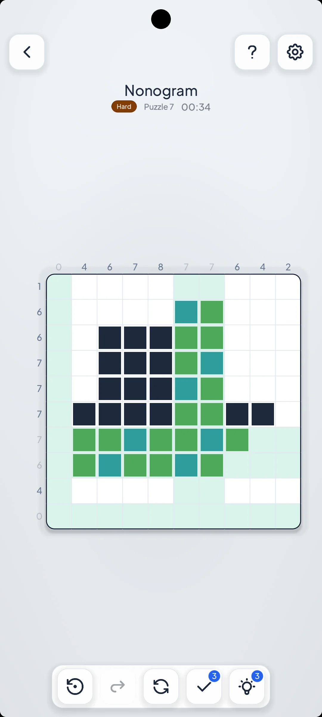 Puzzena screenshot: Nonogram picture logic